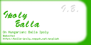 ipoly balla business card